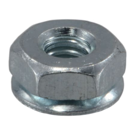 Midwest Fastener Free Spinning Washer Lock Nut, #8-32, Steel, Zinc Plated, 50 PK 09647